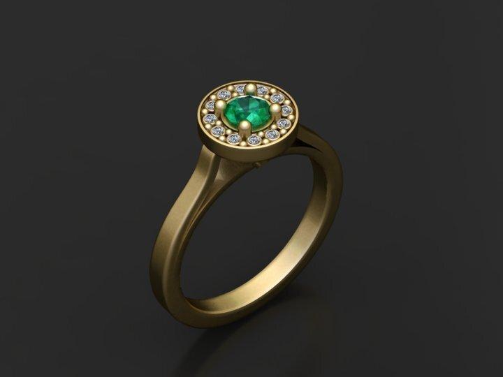 emerald diamond ring