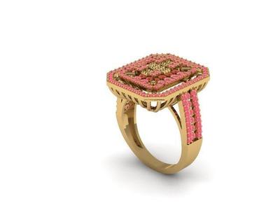 gold engagement ring 3D printable model