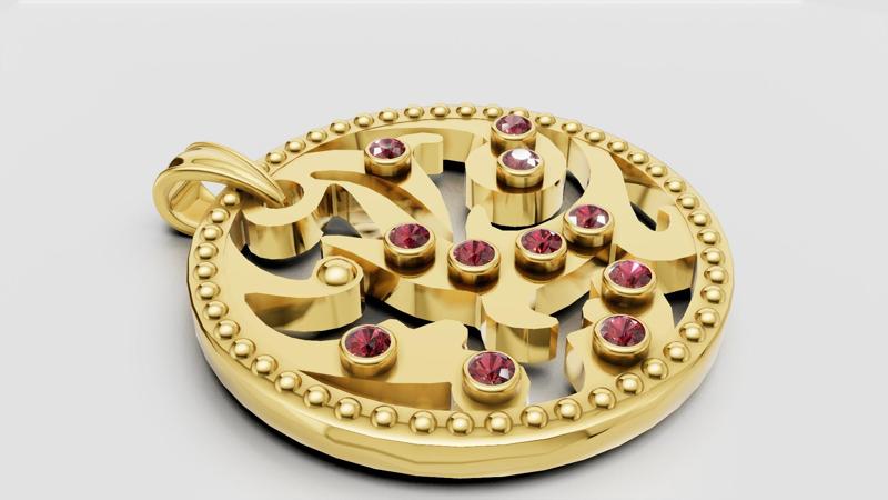 Round Pendant 3d printable model