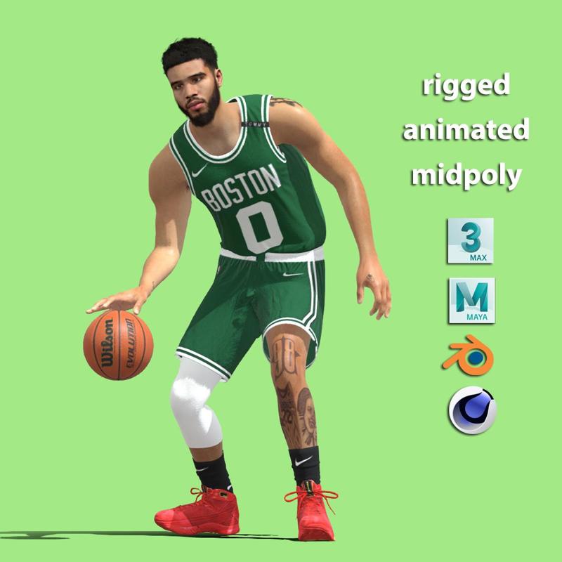3D Rigged Jayson Tatum Boston Celtics NBA
