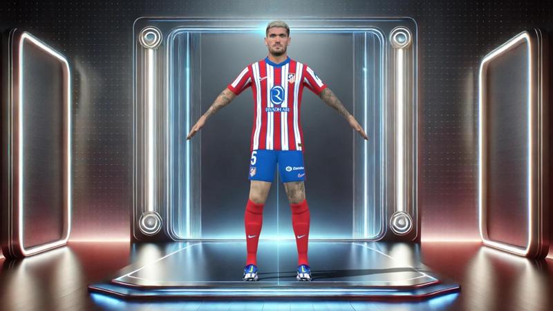3D Rigged De Paul Atletico Madrid 2025