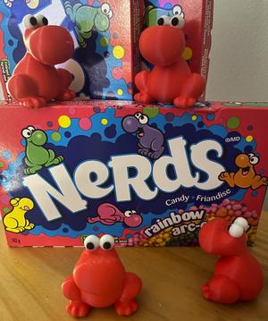 Wonka Nerds inspired candy character 1 - sits flat