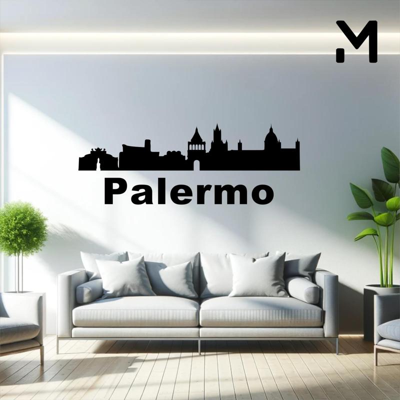 Wall silhouette - City skyline - Palermo
