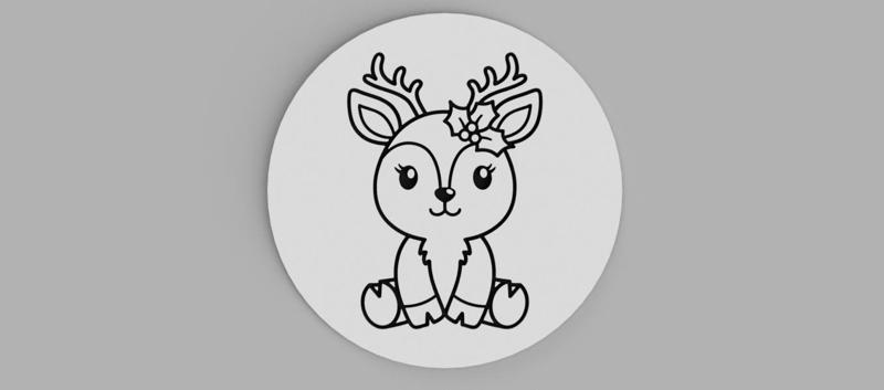Reindeer Baby Christmas Santa Claus Coaster