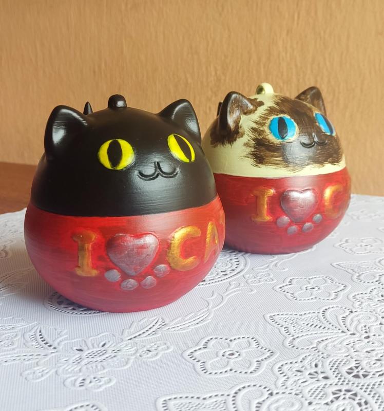 Cat Sphere / Christmas Ornament / Keychain