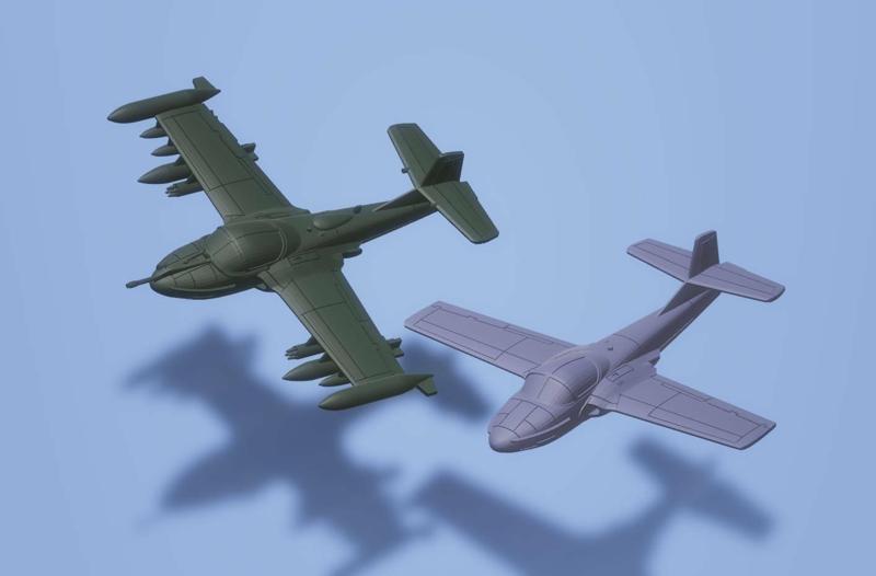 1:200 Cessna A-37B Dragonfly  and T-37B Tweet