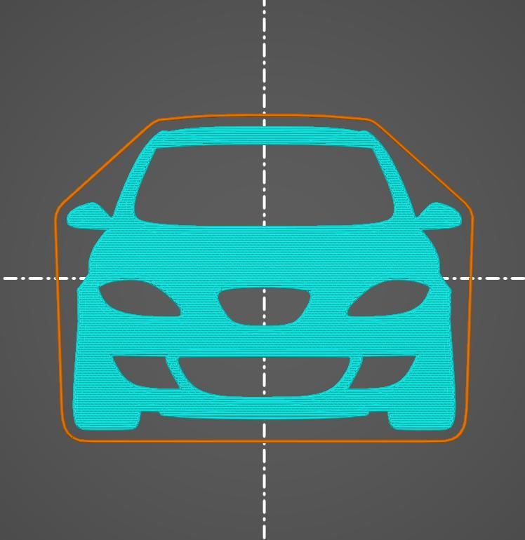 Seat Altea 2004-2009 key silhouette