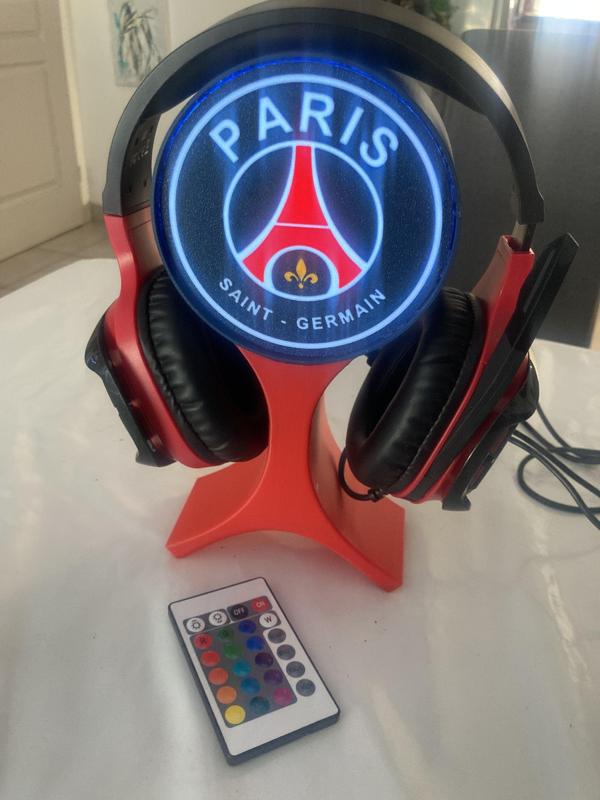 Headphone holder / Headphone LED and NO LED - PSG (Paris Saint-Germain) soccer