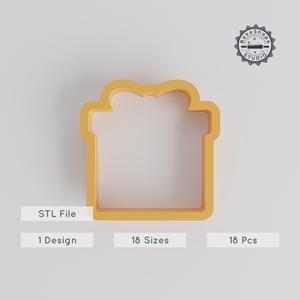 Gift Box Shape Cutter, 18 Sizes, Perfect for Cookies & Fondant, Cookie Cutter Set