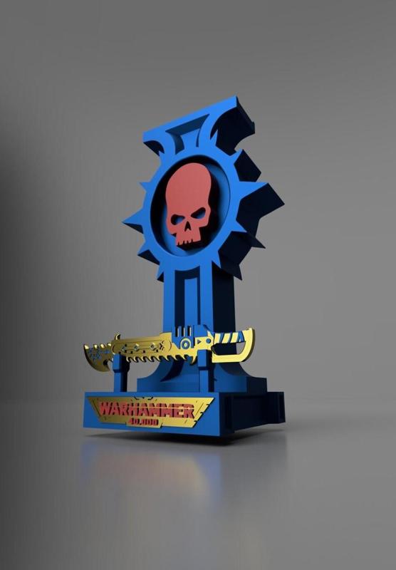 Headphone stand 3D model for 3D printing War hammer 40000 3D printing model
