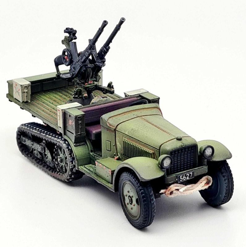 Half-track Citroen P19 with AA gun Hotchkiss 13.2 mm (Belgium+France, Interwar+WW2)