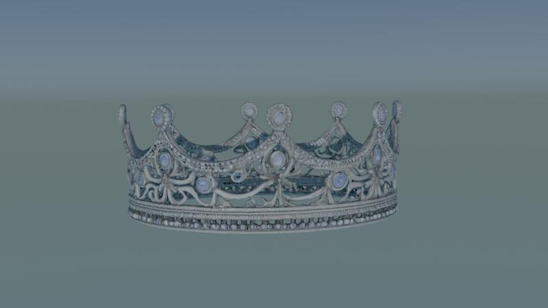 3D Silver Crown