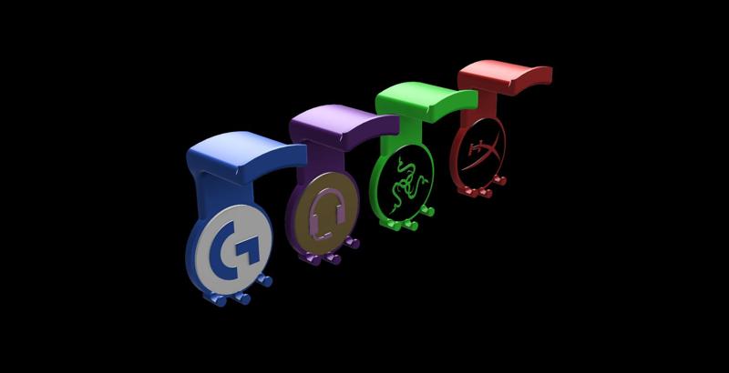 HEADSET WALL STAND / HEADSET WALL HOLDER/ HEADSET WALL SUPPORT/HEADPHONE HYPERX RAZER LOGITECH (SUPORTE DE FONE DE PAREDE)