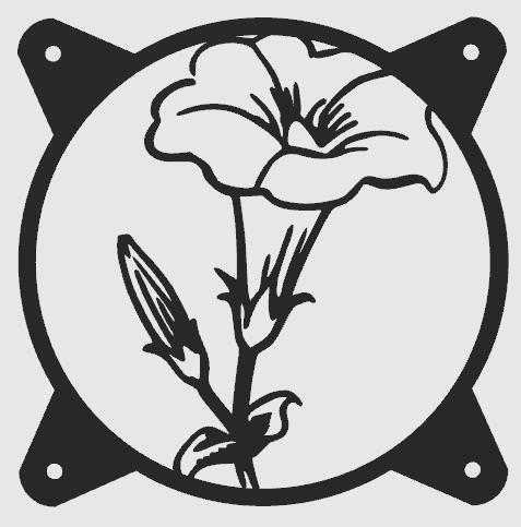 FAN COVER flower nature #19 CUBIERTA DE VENTILADOR FAN GRILL 120MM