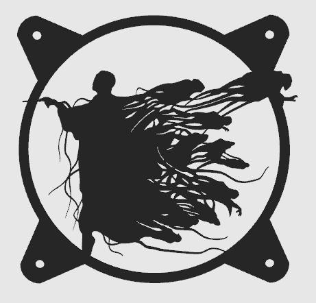 FAN COVER Lord valdemort harry potter CUBIERTA DE VENTILADOR FAN GRILL 120MM