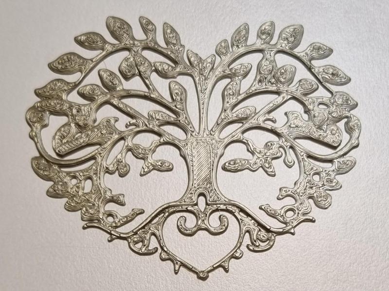 Wrought iron heart tree of life