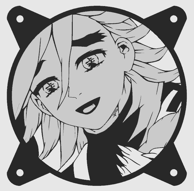 FAN COVER 120mm doma Kimetsu no Yaiba Multicolor 4 Collors