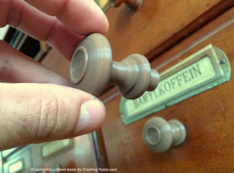 3D-printable generic cabinet knob