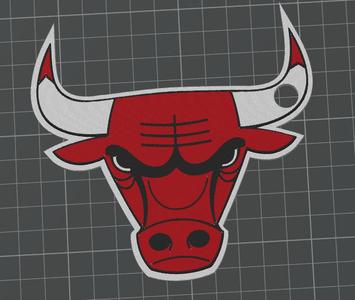 Chicago Bulls Keychain | 3D Printed Basketball Logo Pendant