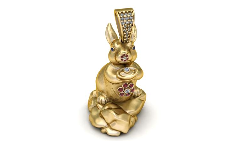 BUNNY RABBIT ANIMAL PENDANT 3D PRINTABLE MODEL