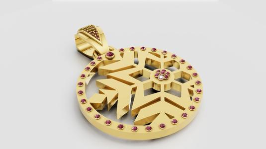 Snowflake Pendant  3D printable model
