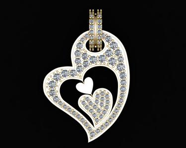 Heart Gold Pendant 3d printable model