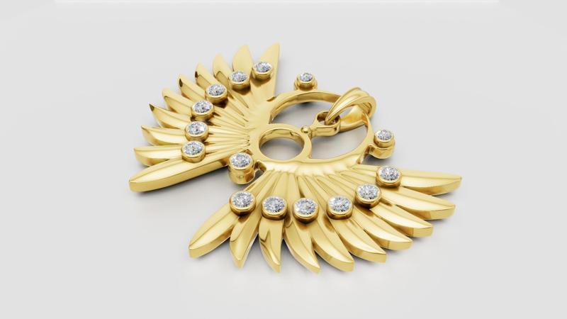 GOLD FLYING PENDANT 3d printable model