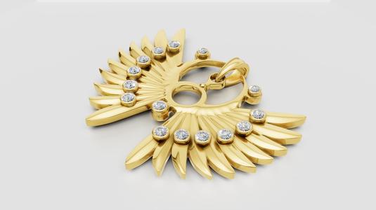 GOLD FLYING PENDANT 3d printable model