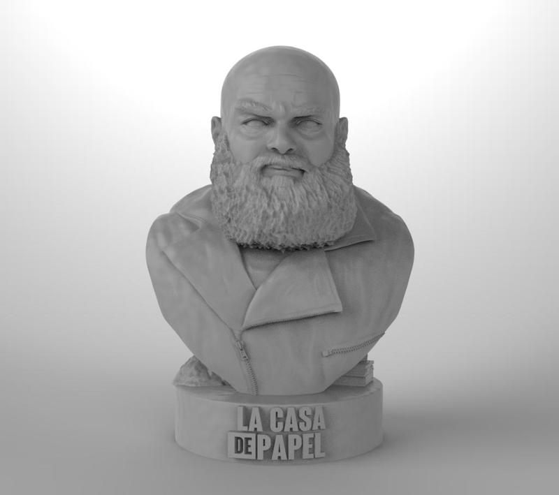 Helsinki bust - La casa de papel 3D print model