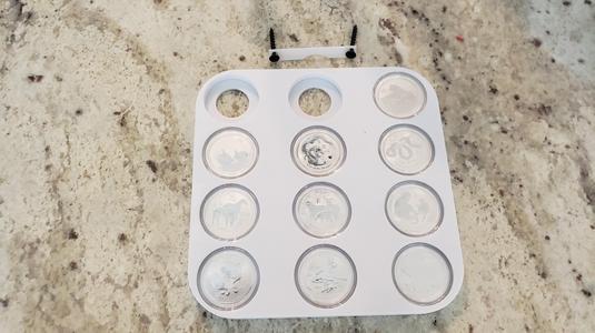 Lunar Series 2 Half Ounce. Silver Coin Display- Perth Coin Collection Display l Perth Mint Animal Series Coin Holder l Hangable Half Oz. Lunar Series Silver Coin Display -Wall Mountable