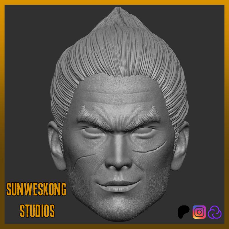Kazuya Mishima Tekken Smirk Headsculpt