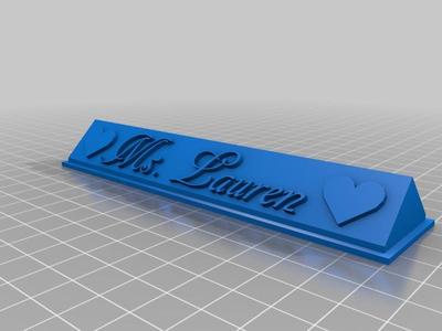 lauren name plate
