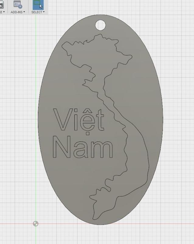 Việt Nam Keychain Round v2