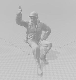 military soldier sitting