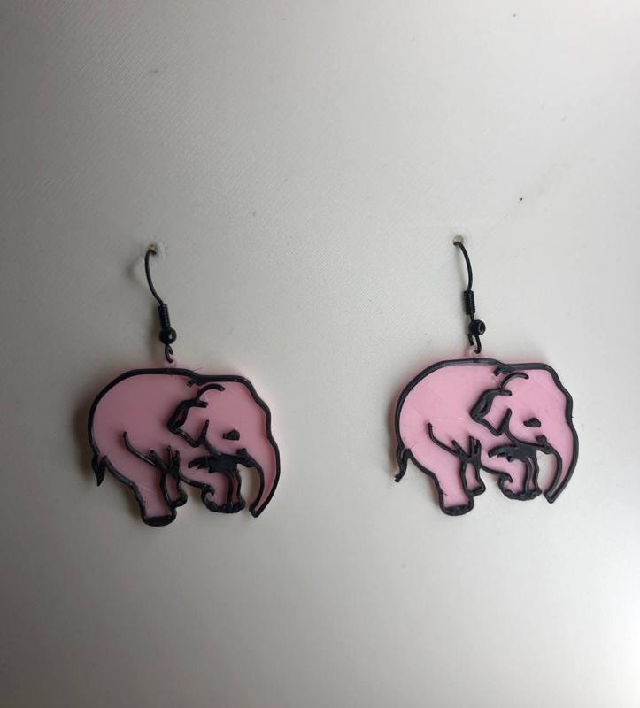 Earring elephant elephant delirium beer pendant keychain