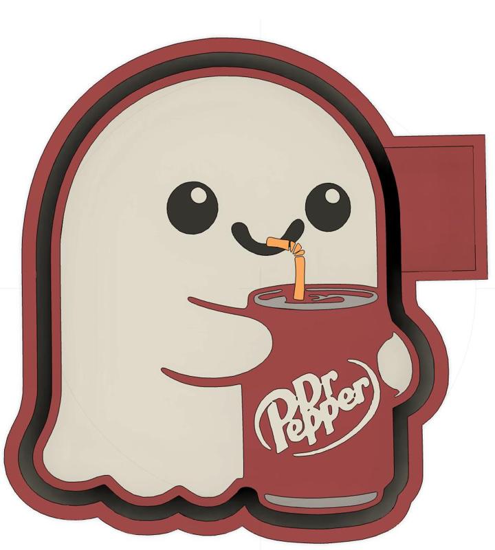 Dr. Pepper Ghostie Car Freshie Silicone Mold Housing