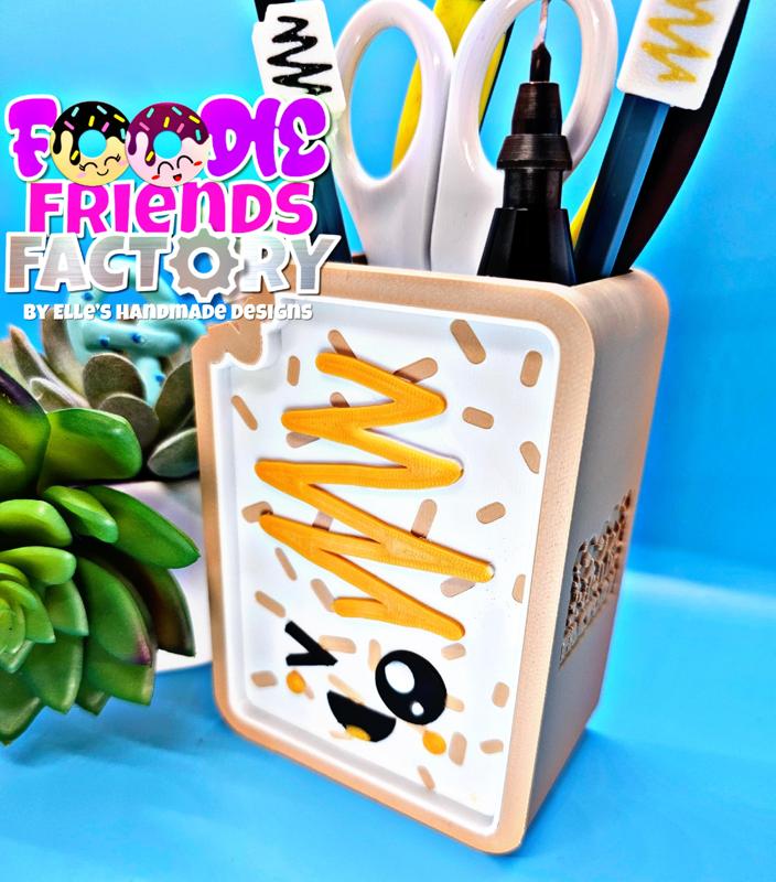 TWO for ONE (1) Kawaii Toaster Pastry Lightbox Bank and (2) Kawaii Toaster Pastry Organizer (Personal Use ONLY) - Foodie Friends Factory Vault