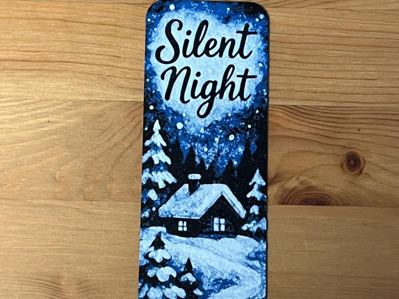 silent night bookmark