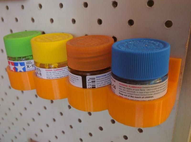 Pegboard paint holder