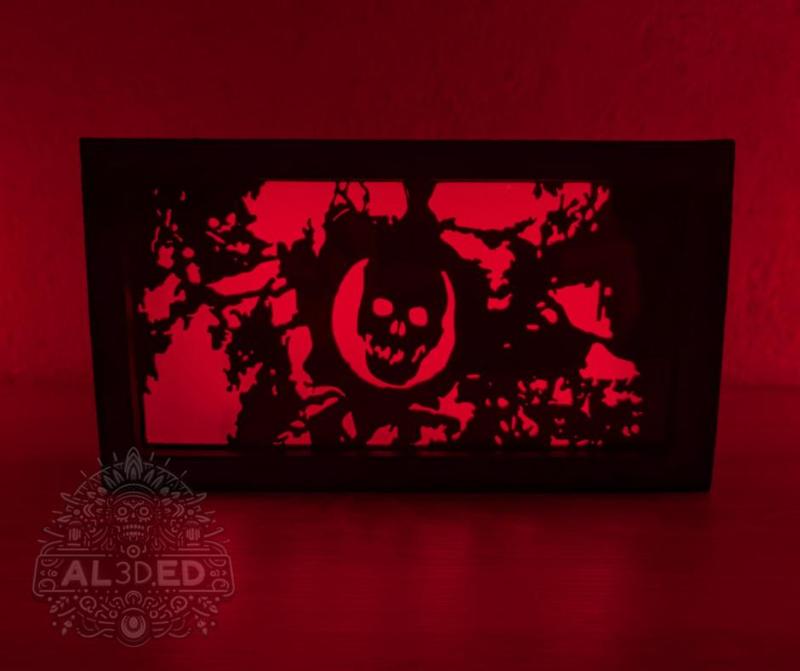 Gears Of War Crimson Omen Desk Lamp Led Lightbox