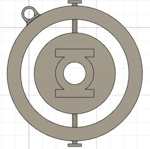 Green Lantern rotating key ring