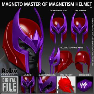 Marvel Rivals Magneto Master of Magnetism Helmet - 3D Model STL Digital Files