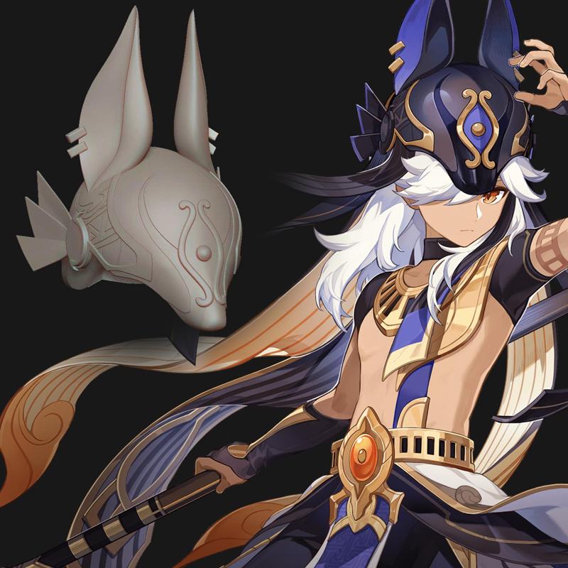 Cyno genshin cosplay mask