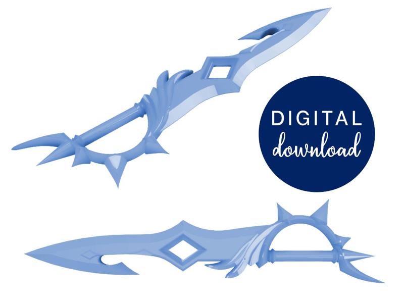 CHILDE Hydro Blades STL FILES [Genshin Impact]