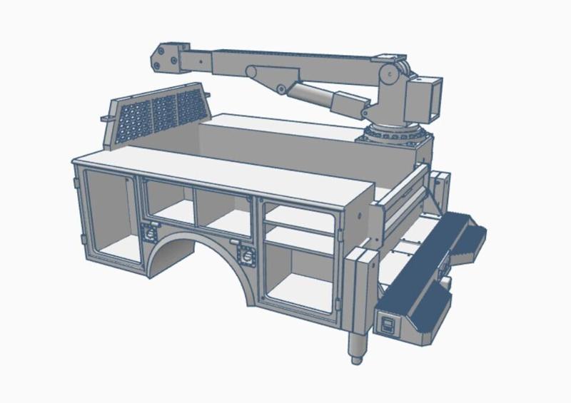 1/10th scale crane service bed fits CEN F450