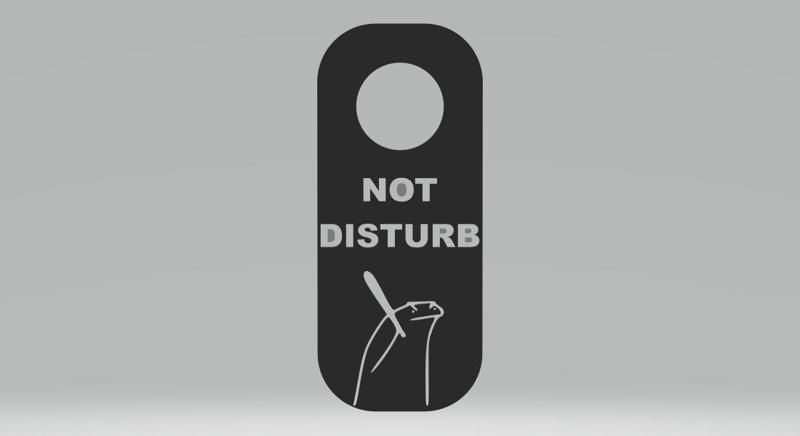 Door Tag Not Disturb 2- Meme Bento