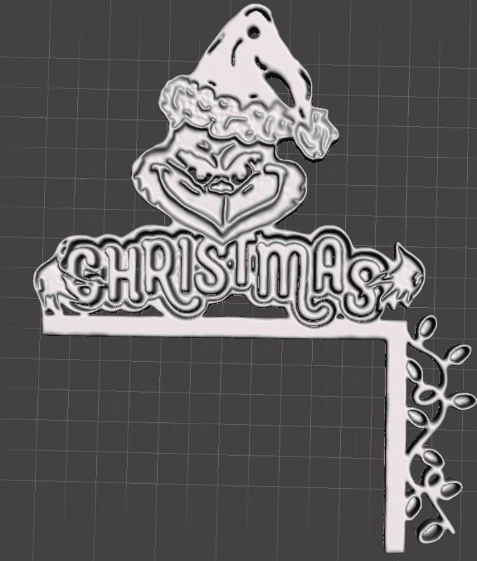 door frame deco grinch christmas.