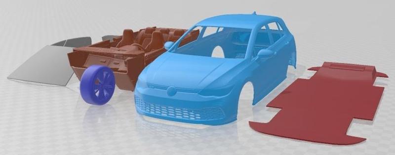 Volkswagen Golf GTE 5 Door 2020 Printable Car