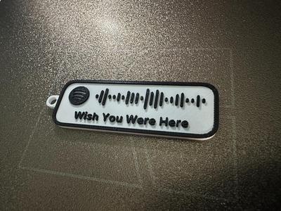Wish You Were Here Keychain - Spotify Code
