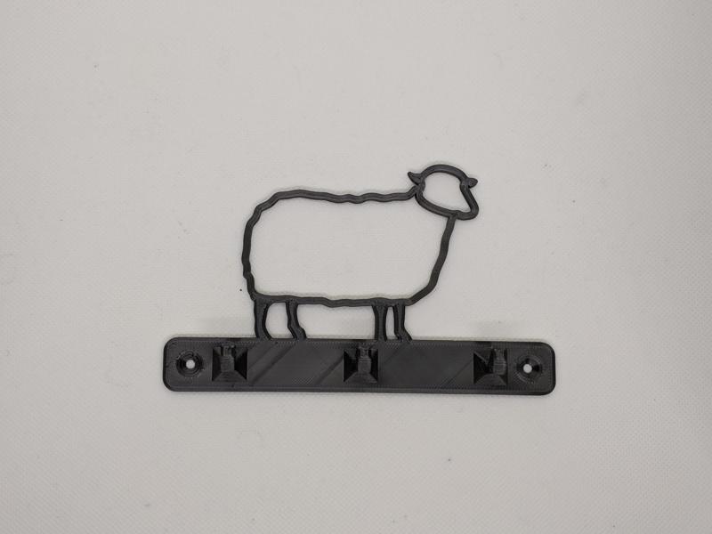 Wall mounted key holder sheep